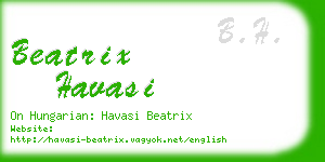 beatrix havasi business card